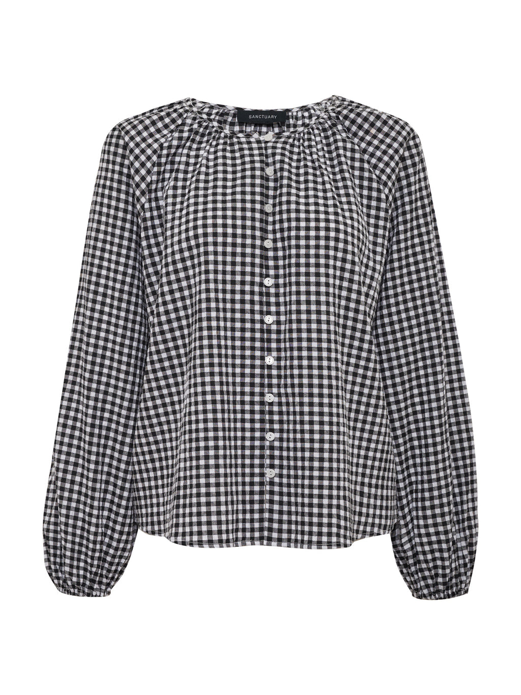 Perfect Gingham Button Blouse Picnic