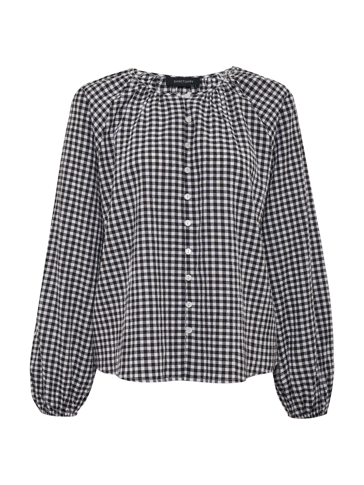 Perfect Gingham Button Blouse Picnic