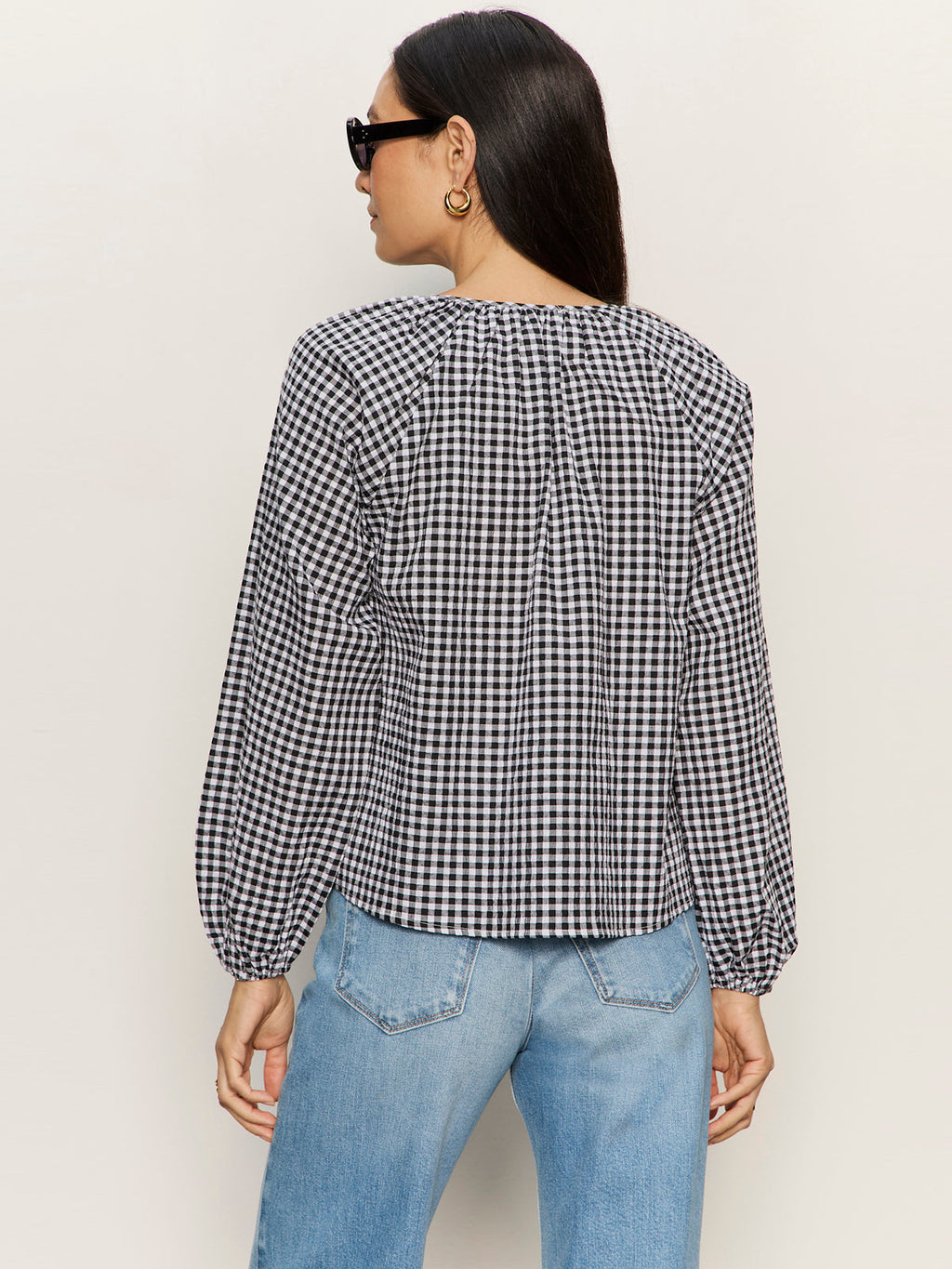 Perfect Gingham Button Blouse Picnic