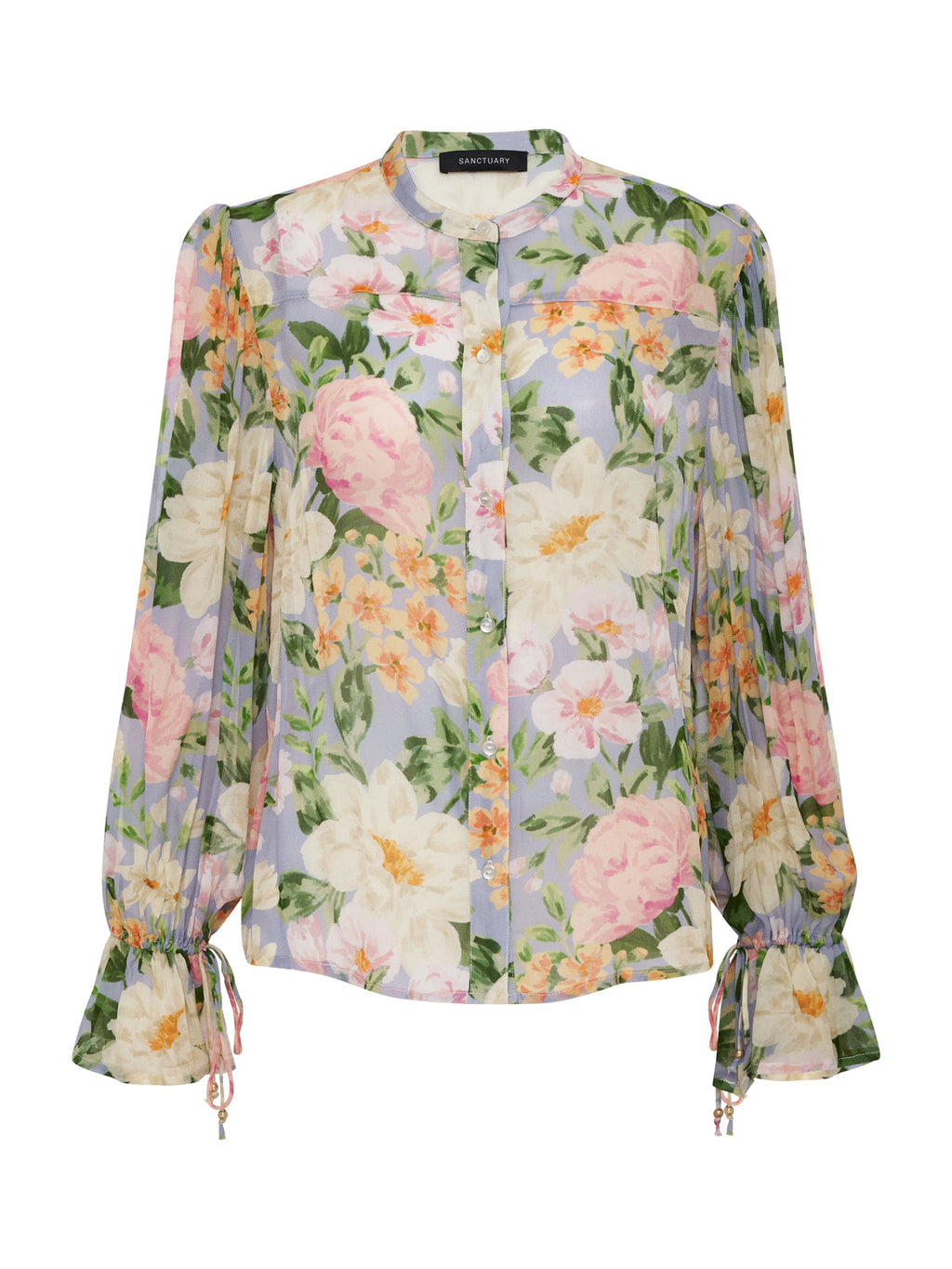Femme Muse Button Blouse Spring Floral