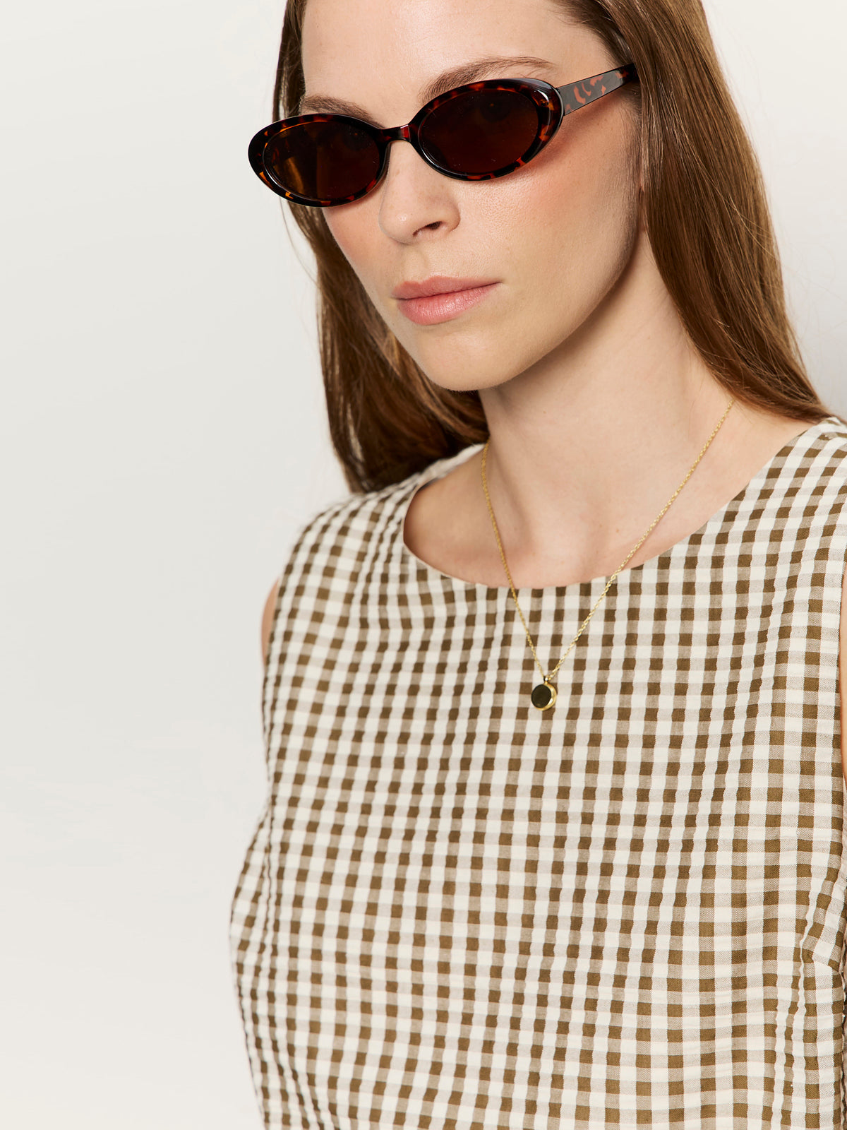 Better Days Gingham Shell Timber/Collagen Gingham