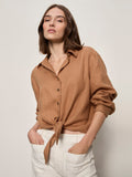More Love Linen Tie Top Toasted Coconut