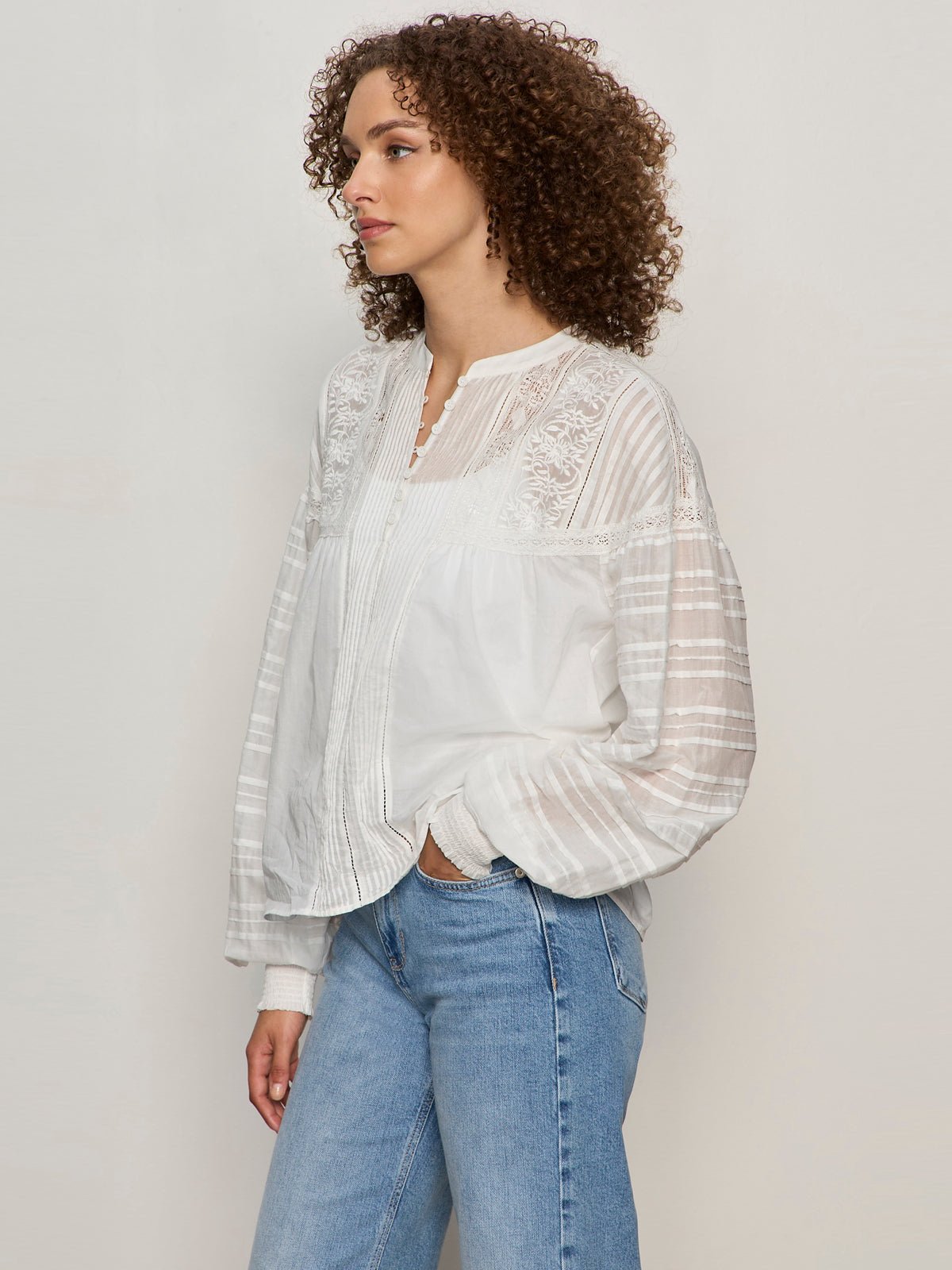 Adore You Embroidered Blouse White