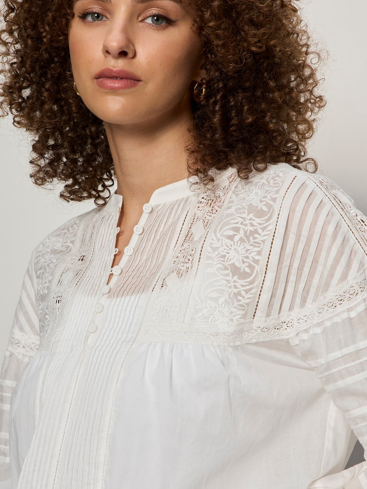 Adore You Embroidered Blouse White