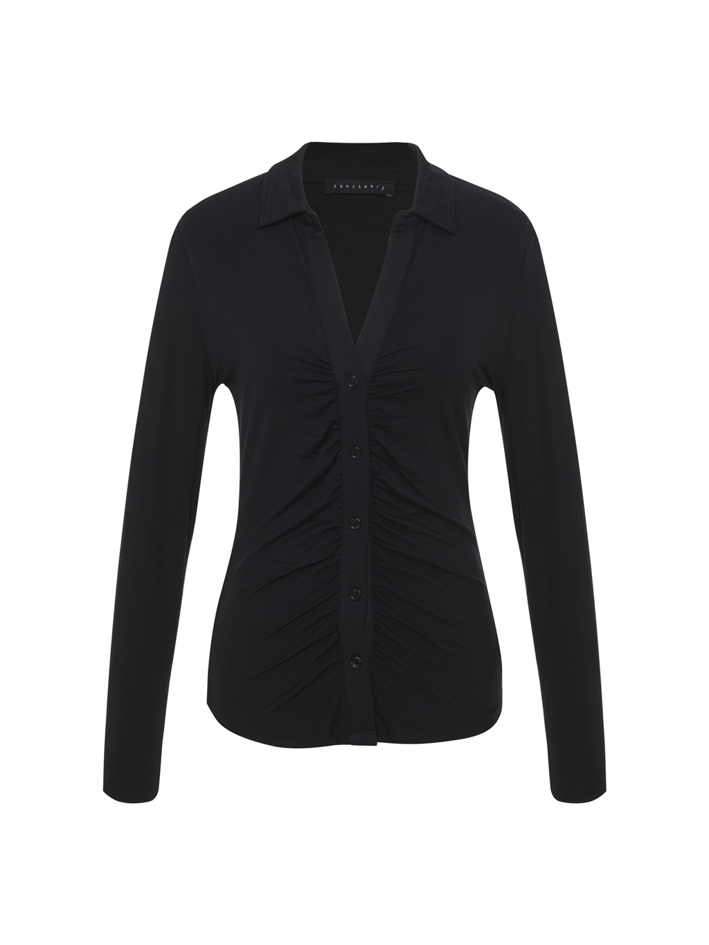 Dreamgirl Knit Button Up Top Black