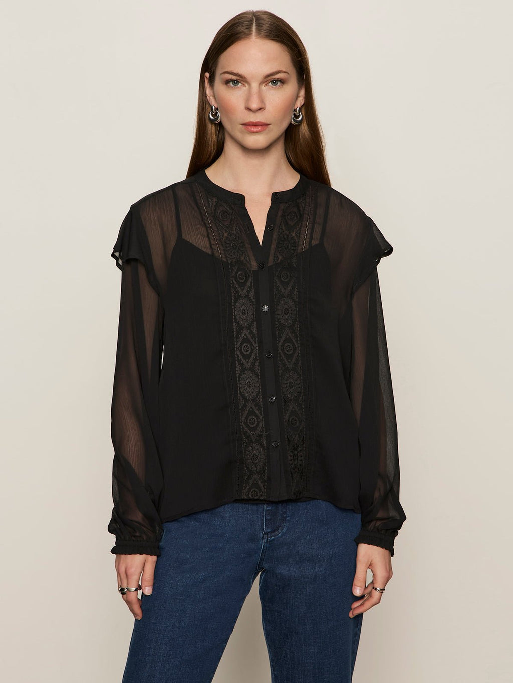 Nostalgia Embroidered Blouse Black