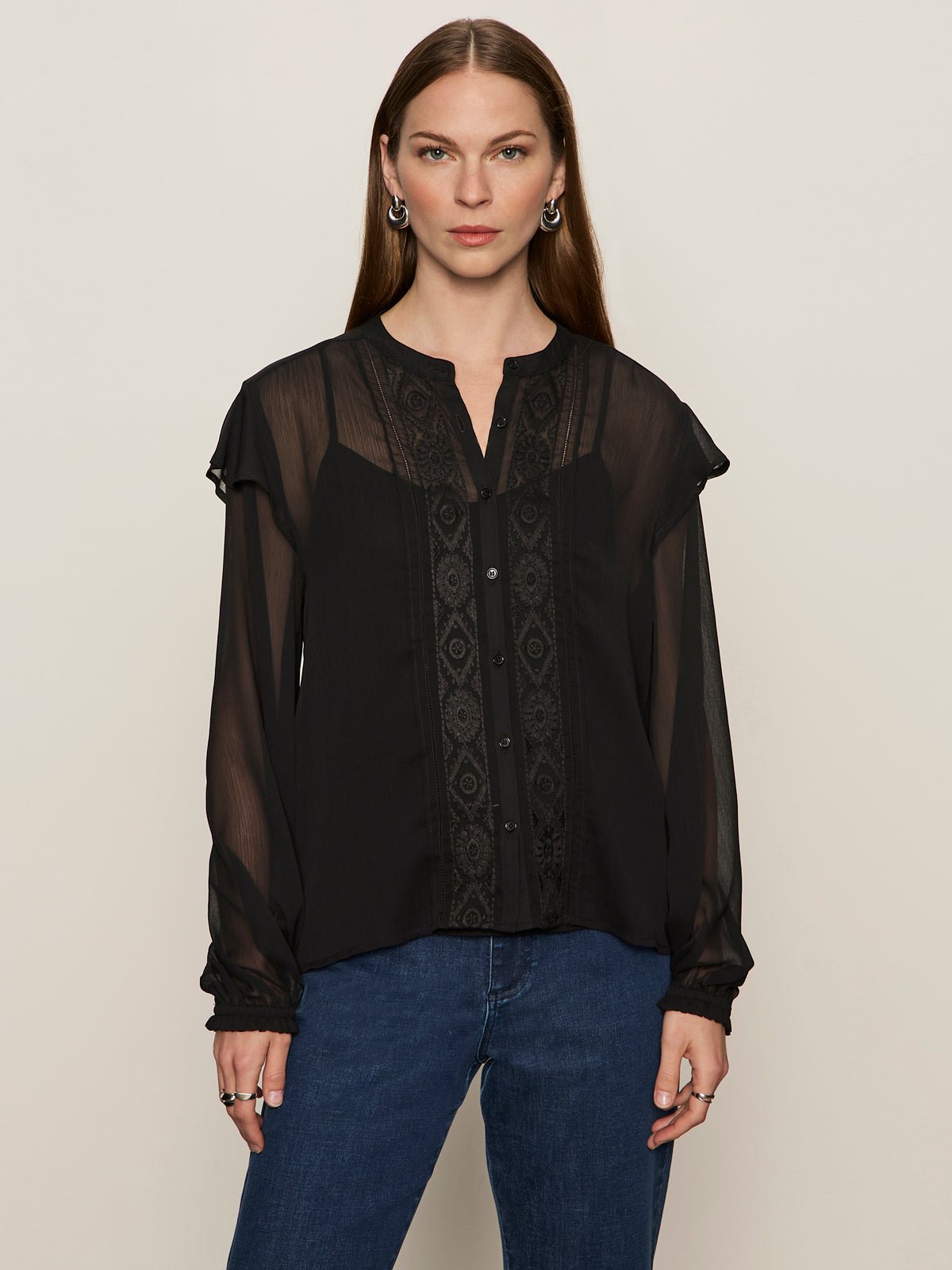 Nostalgia Embroidered Blouse Black