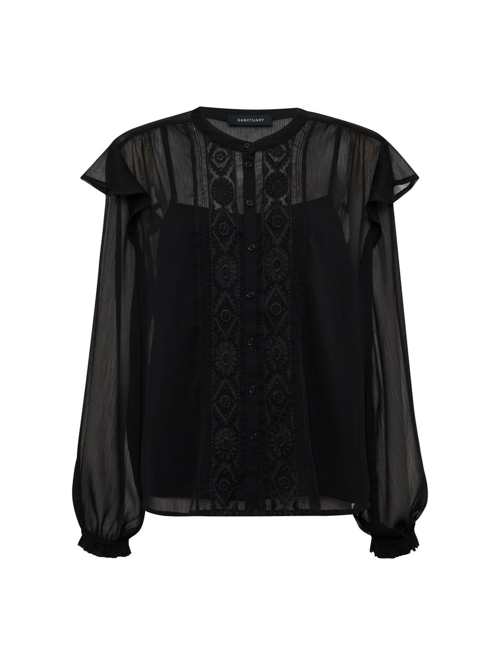 Nostalgia Embroidered Blouse Black