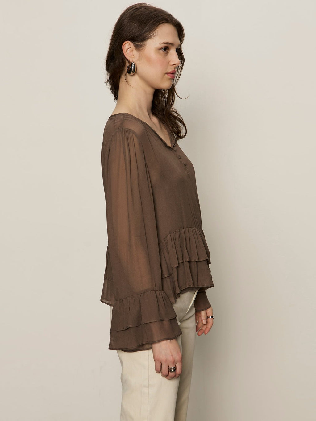 There She Goes Blouse Morel