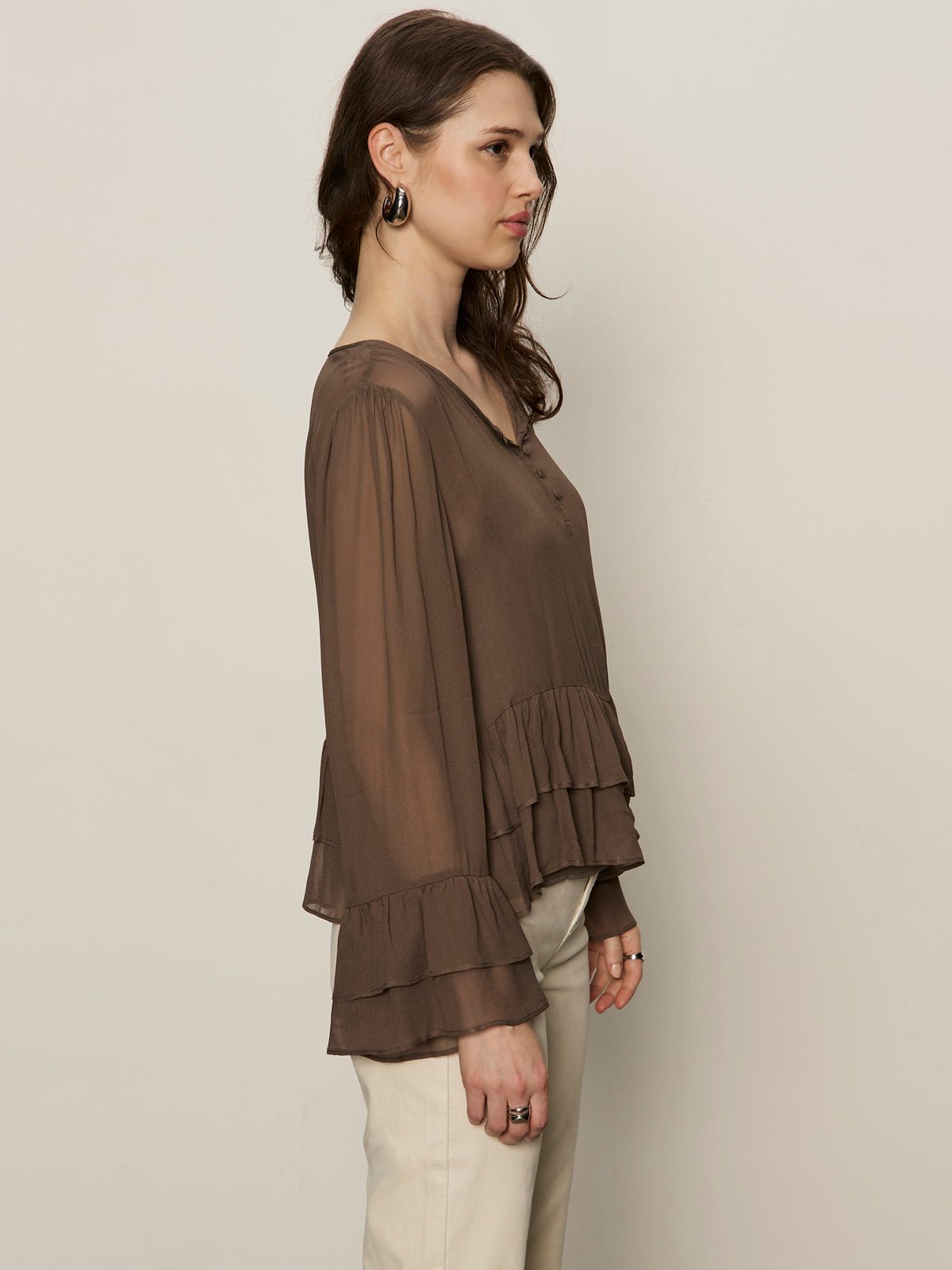 There She Goes Blouse Morel